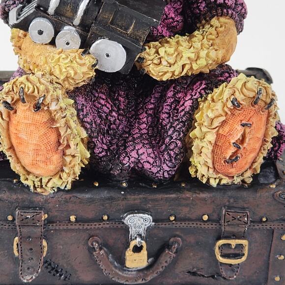 Painted Ceramic Bear Holding Train on a Chest Gertrude B. Gable Collection Bank - Picture 7 of 10